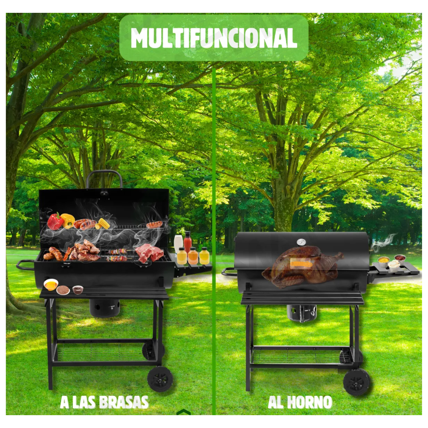 Asador Ahumador De Barril Para Carnes Asadas