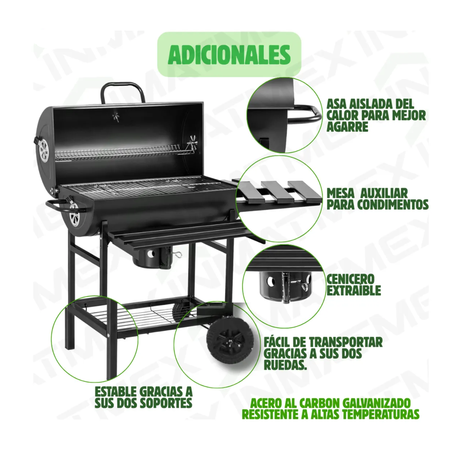 Asador Ahumador De Barril Para Carnes Asadas