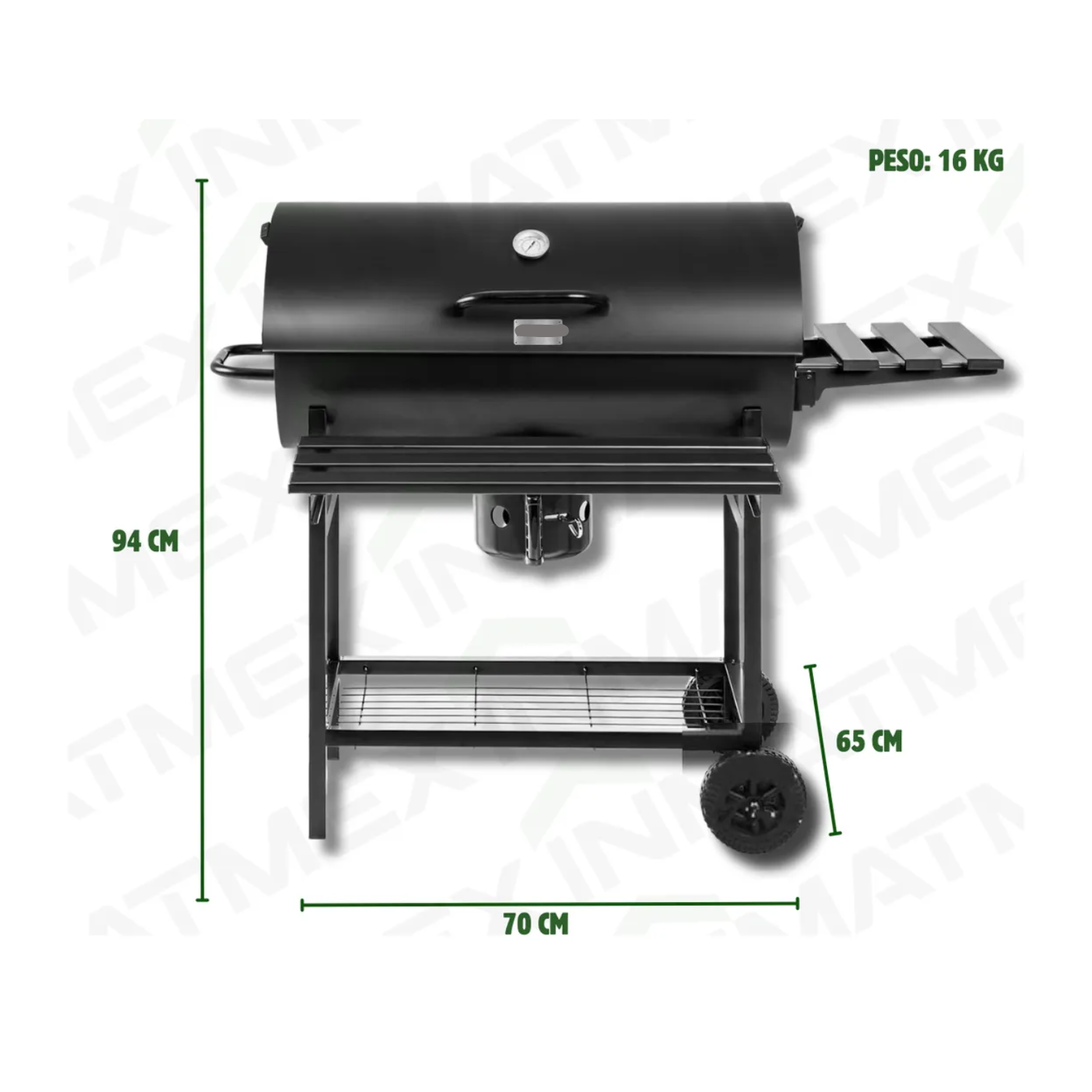 Asador Ahumador De Barril Para Carnes Asadas