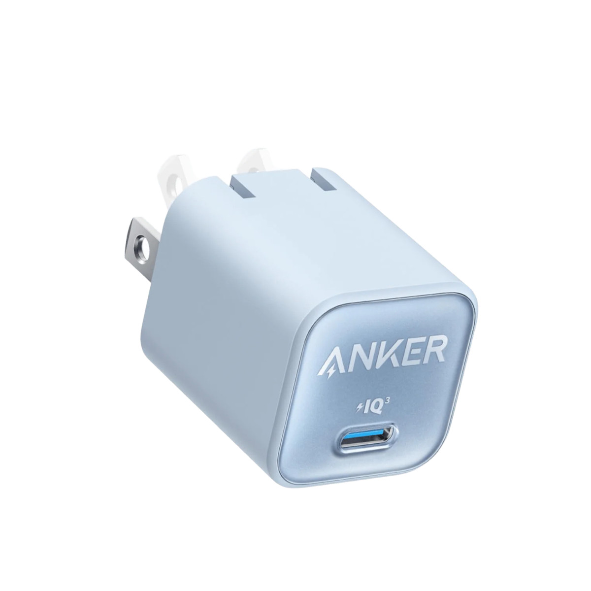 Cargador de Pared Anker 30w USB-C Inteligencia IQ3 Azul