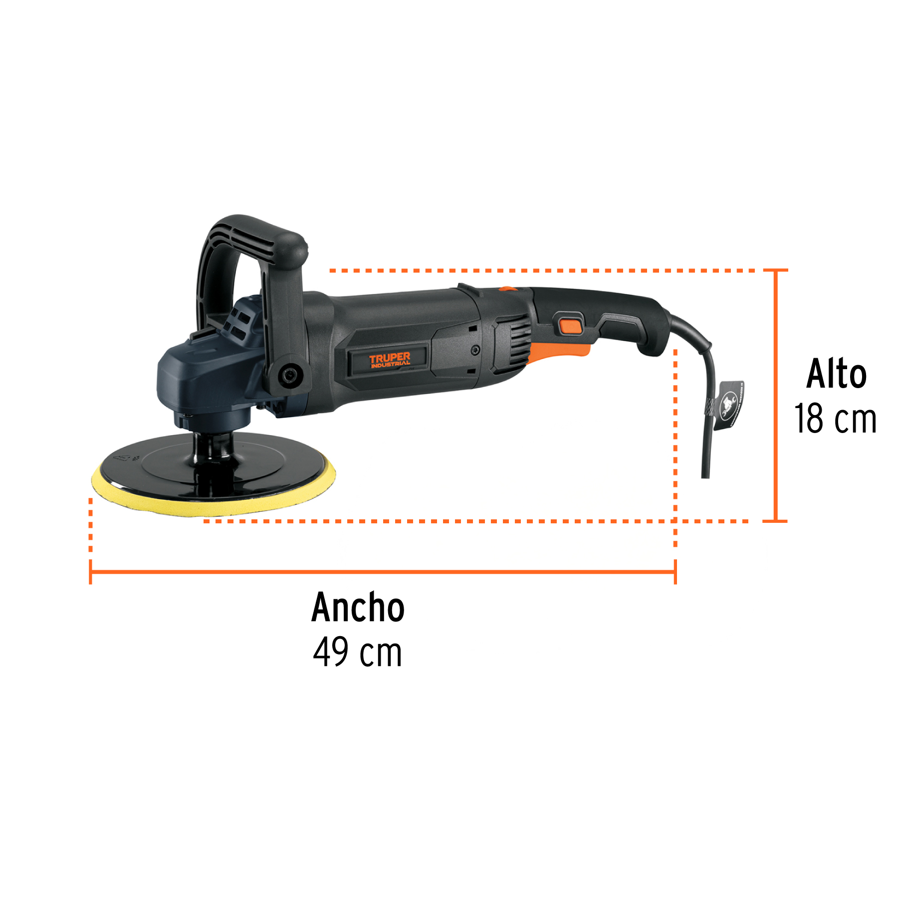 Pulidora Auto Ind. 7' 1200 W Var. Truper 16673