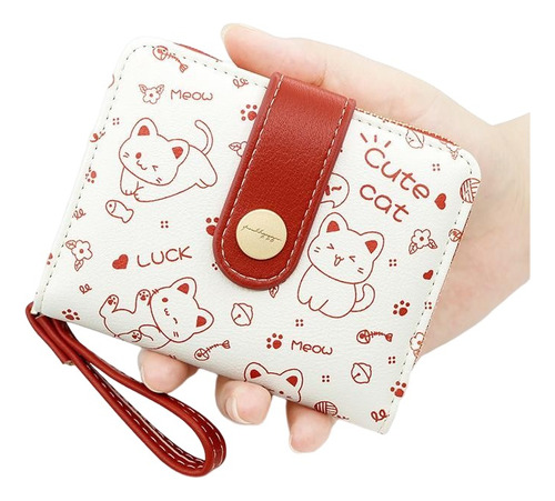 Cartera Pequeña Para Mujeres Diseño De Gato Kawaii