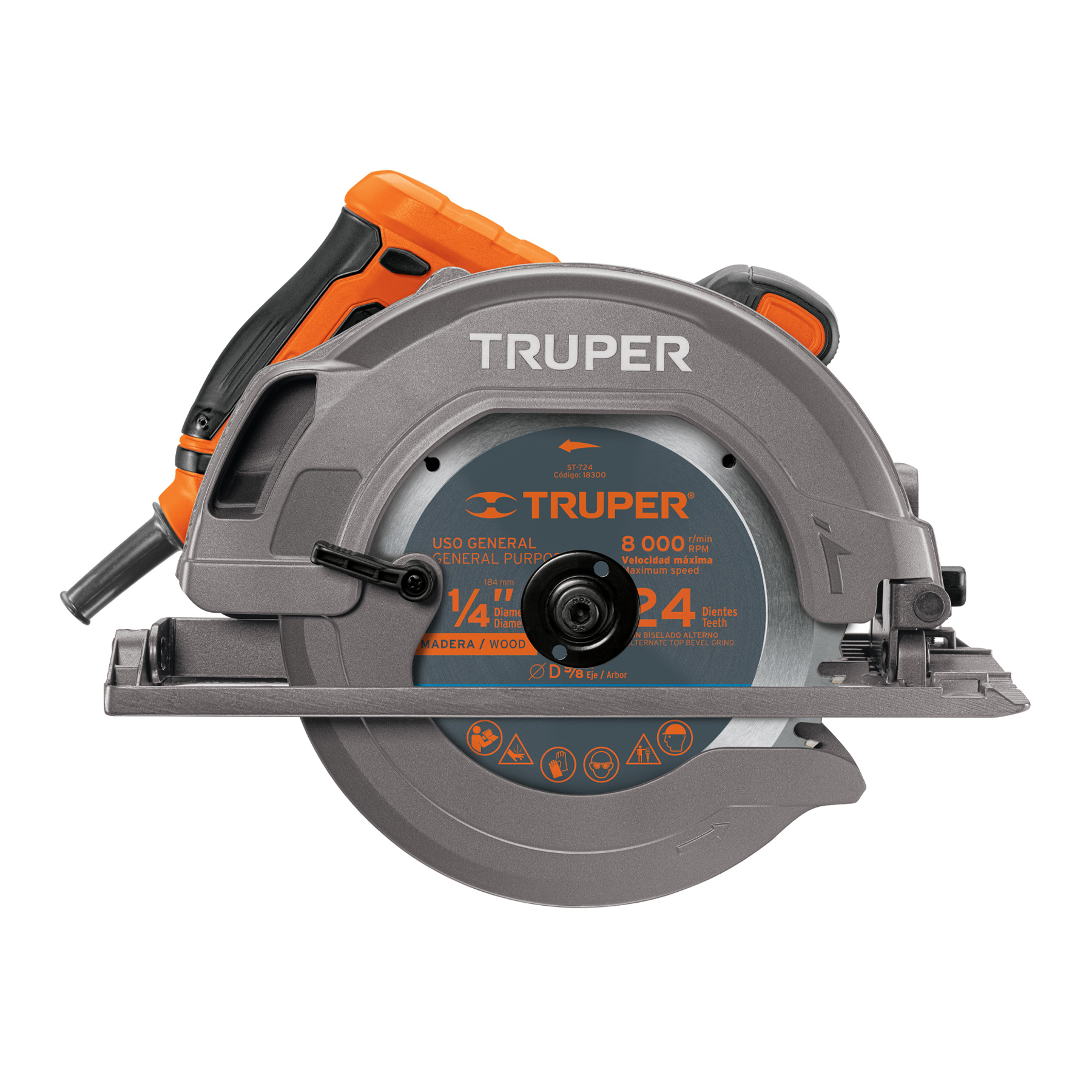 SIERRA CIRCULAR PROFESIONAL 7 1/4 1500 W CORTAR MADERA TRUPER 