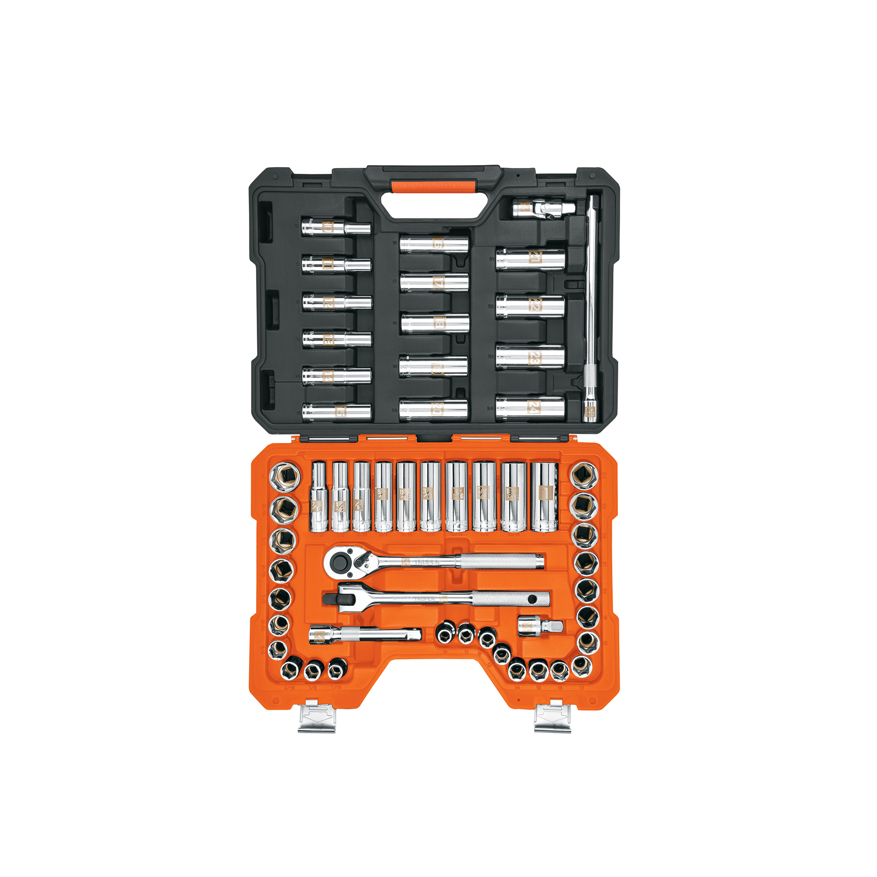 Juego de Herramientas para mecanica 56 pzas Dados matraca Premium con Maletin 