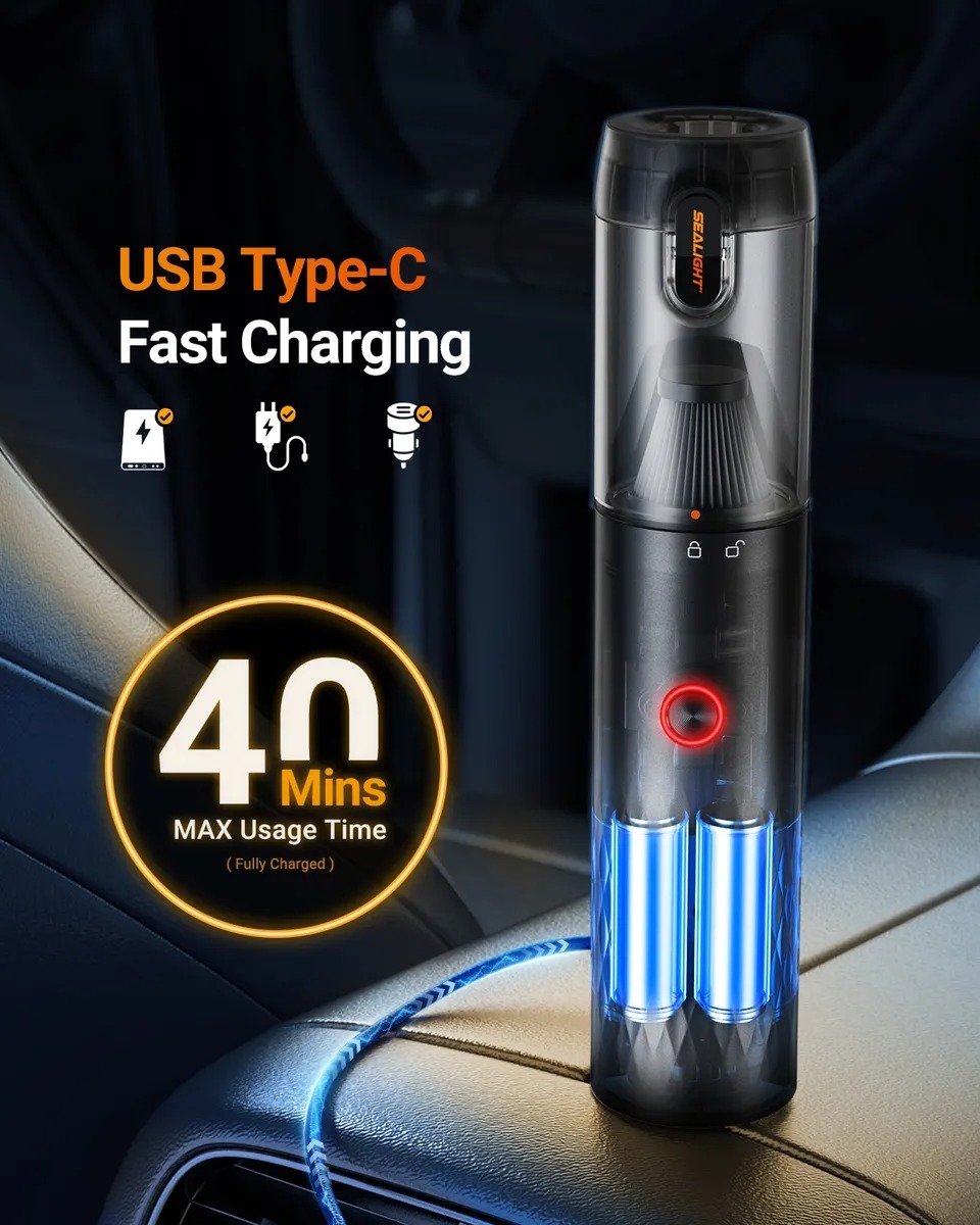 Aspiradora Para Auto Mini Portatil De Mano Inalambrica