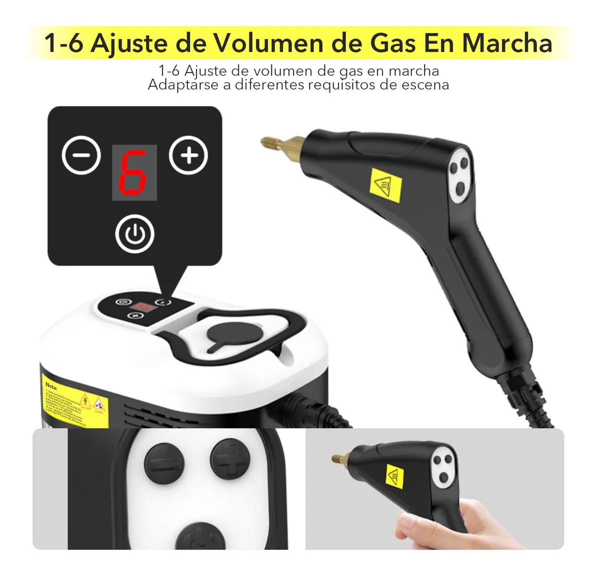 Limpiador De Vapor Portátil Blanco De 110v/220v Para Chinches Enparrilla/estufa/zapatillas/baño/coche/piso/asiento/alfombra Hotu