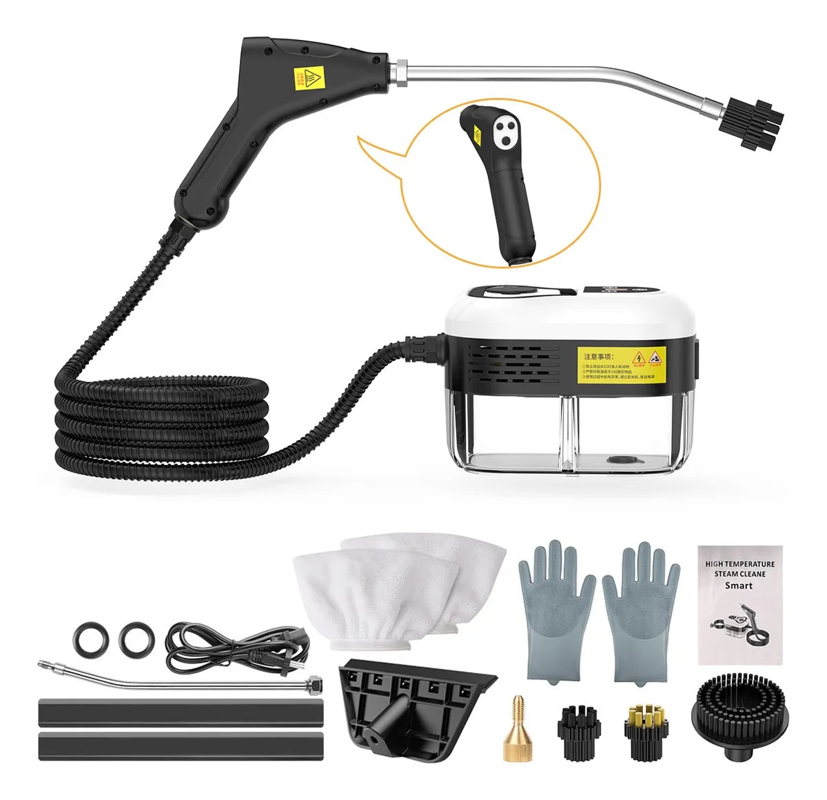 Limpiador De Vapor Portátil Blanco De 110v/220v Para Chinches Enparrilla/estufa/zapatillas/baño/coche/piso/asiento/alfombra Hotu