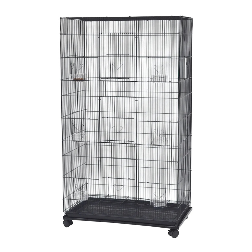 Jaula Amplia Aves C/ruedas Importada 78x48x140cm Monte Verde