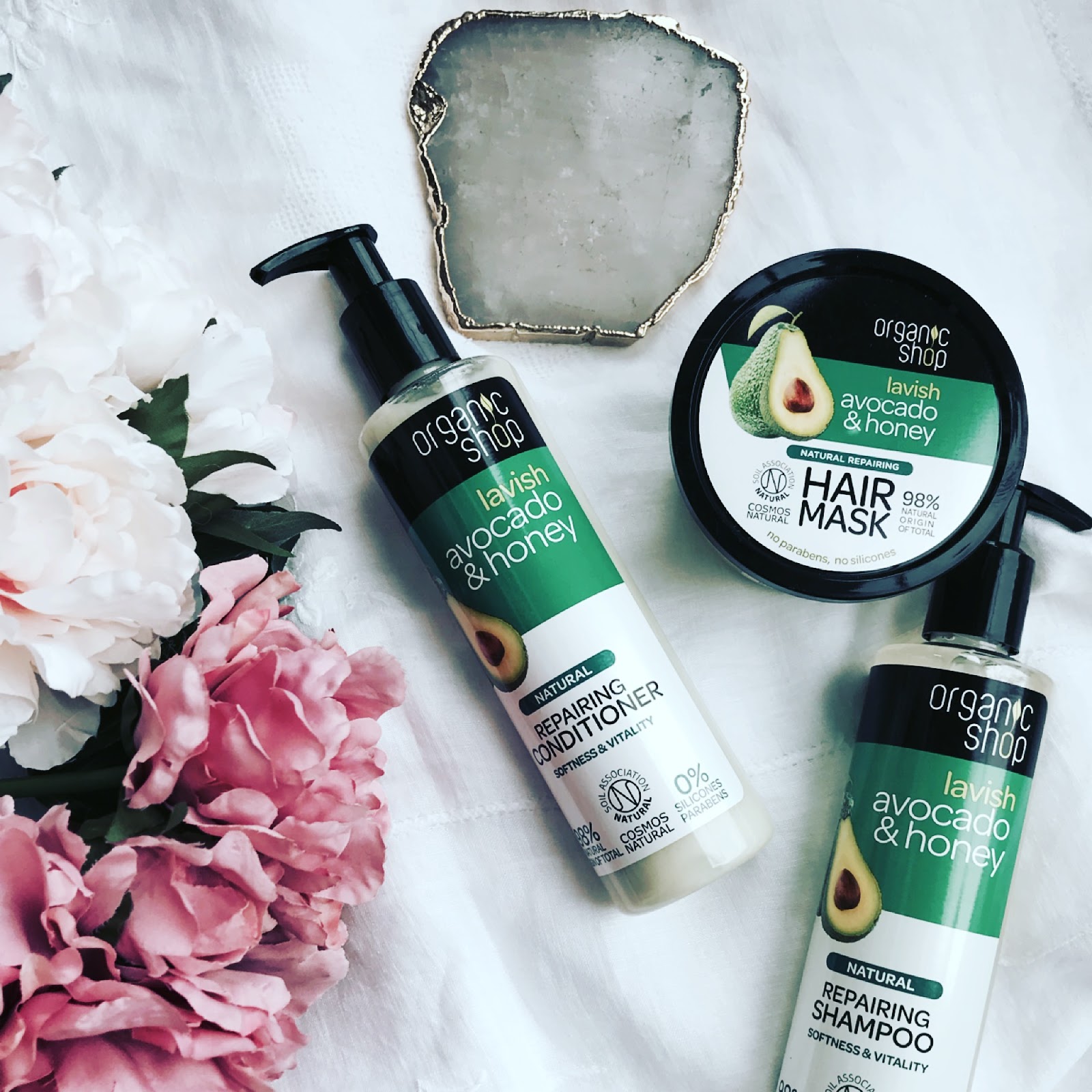 Acondicionador Capilar Orgánico Reparador de Aguacate y Miel, 280 ml, Organic Shop