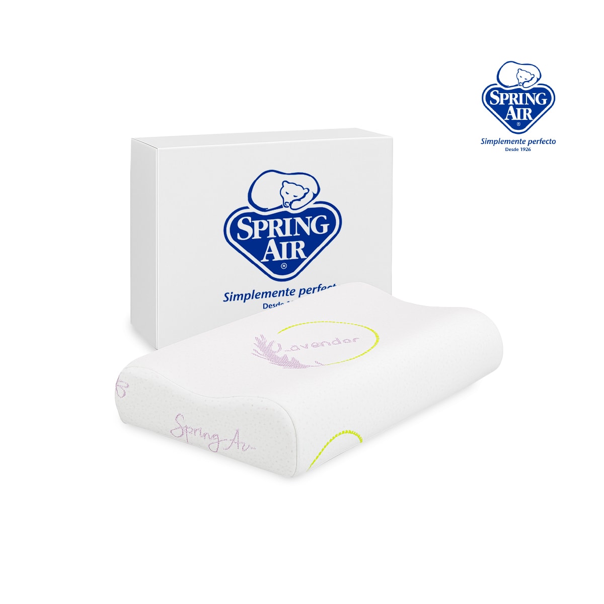 Almohada Cervi-Relax Memory Foam Infusión a Lavanda, Almohada Cervical Para Alinear Columna 
