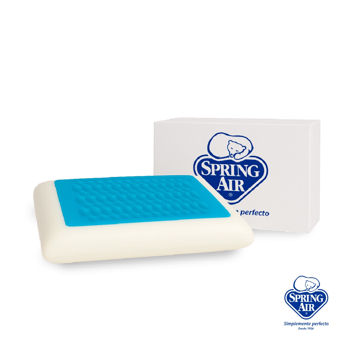 Almohada Memory Foam Ice-Cloud, Almohada Con Placa de Gel Regulador de Temperatura