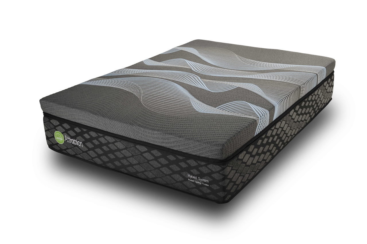 Colchón King Size Lester Attraction color Negro Híbrido Luxury Latex y Memory Foam