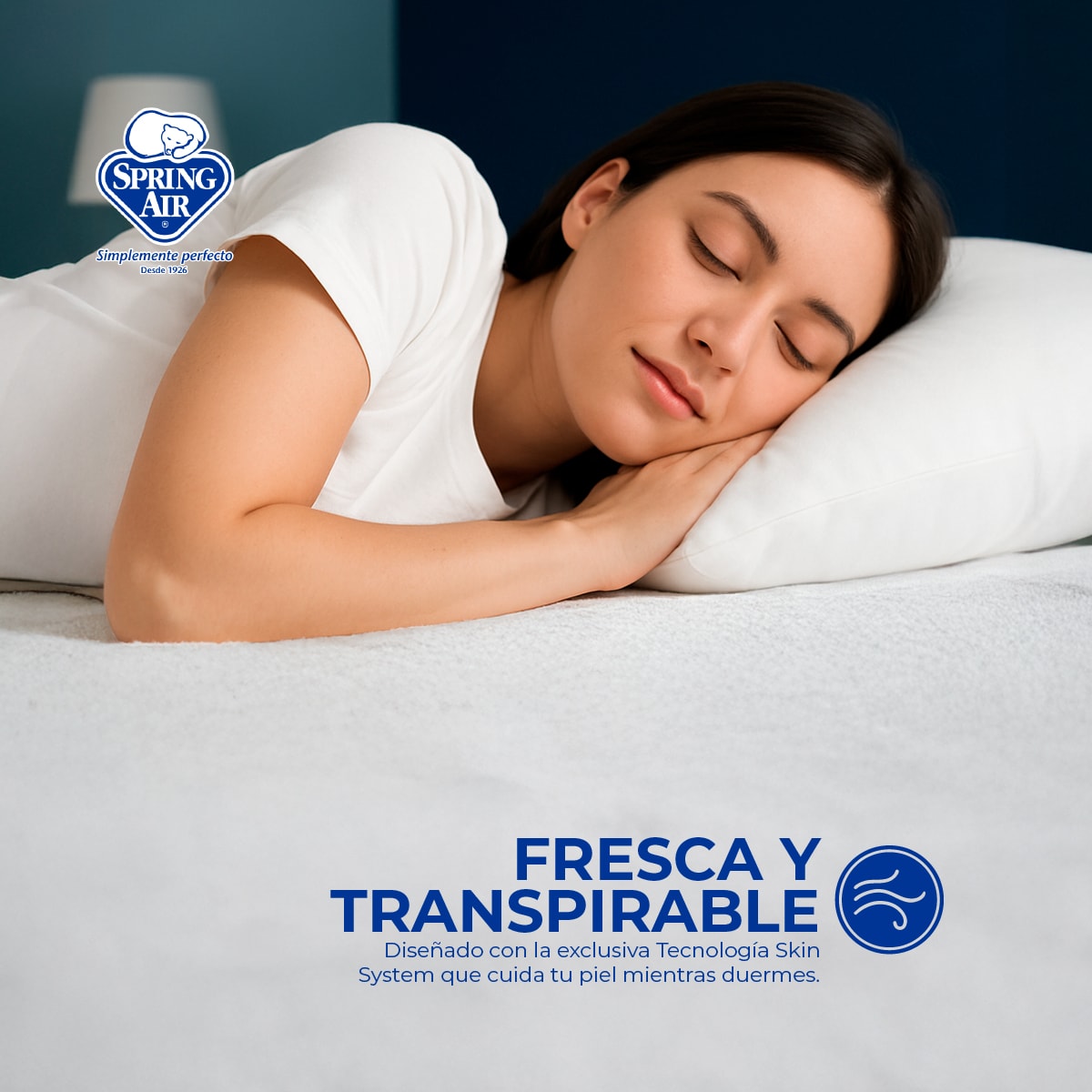 Cubre Colchon Matrimonial Towel-Tech, Tecnología Skin System. Impermeable, Anti ácaros, Hipoalergénico y Transpirable