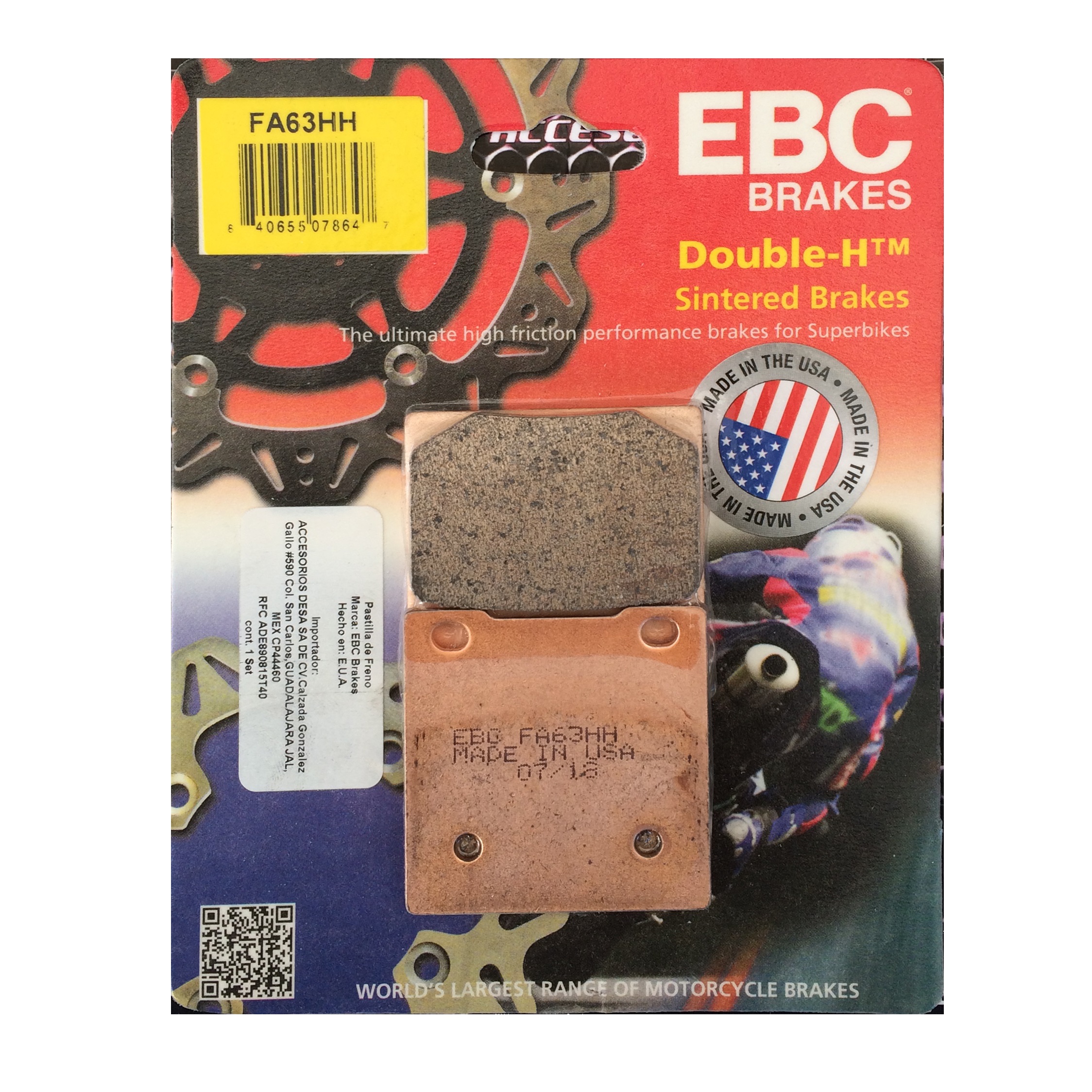 Balatas Tras EBC HH GSXR 600 97 03 750 00 03 HAYABUSA ZX7R