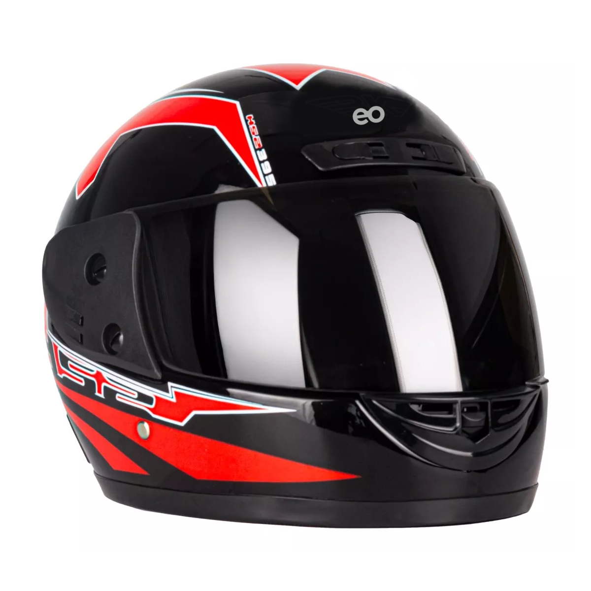Casco Para Motocicleta Con Visor Protector Talla L Rojo (Dark Red)