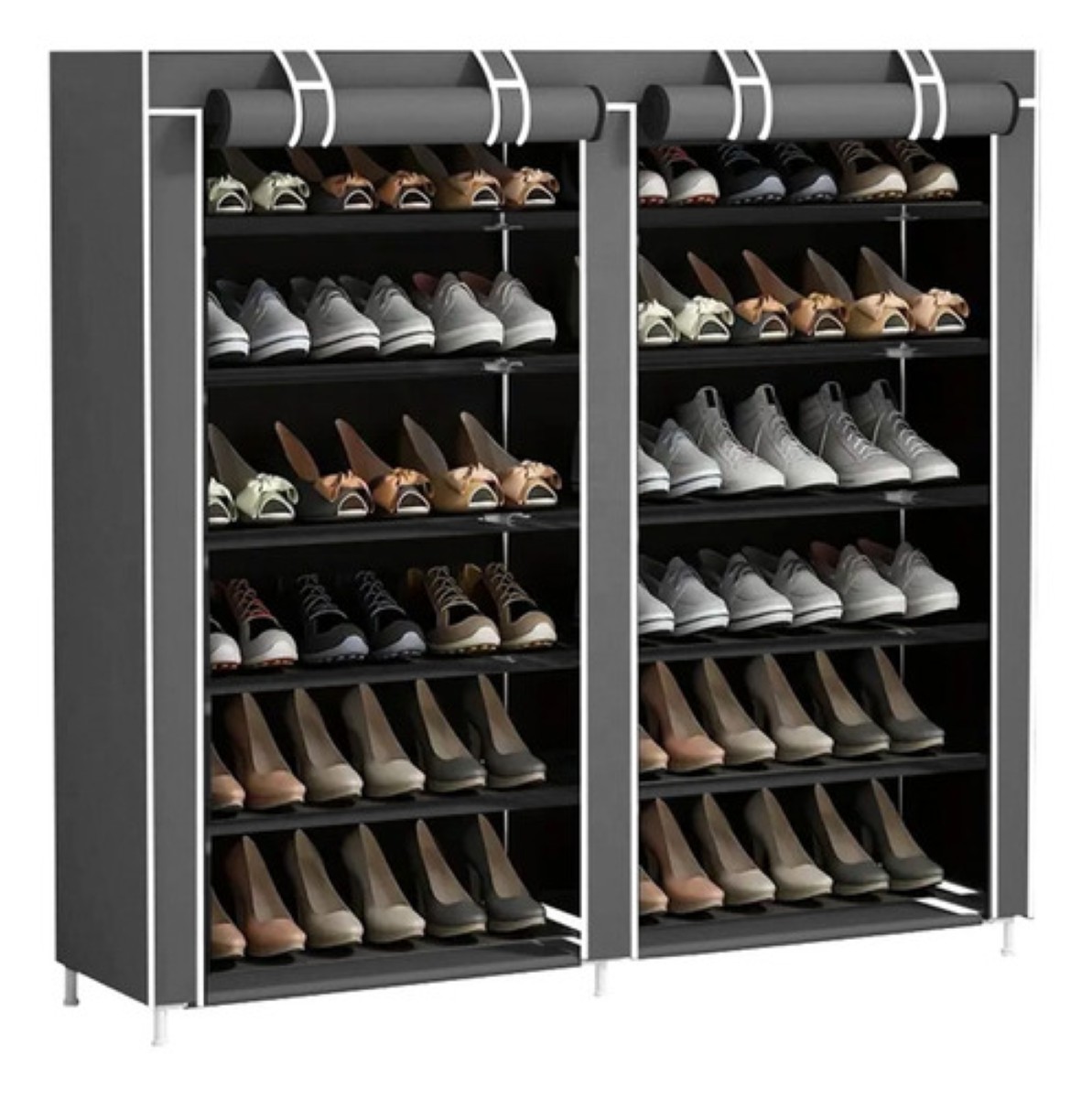 "Zapatera Organizador Mueble Rack Closet Armable Repisas gris "