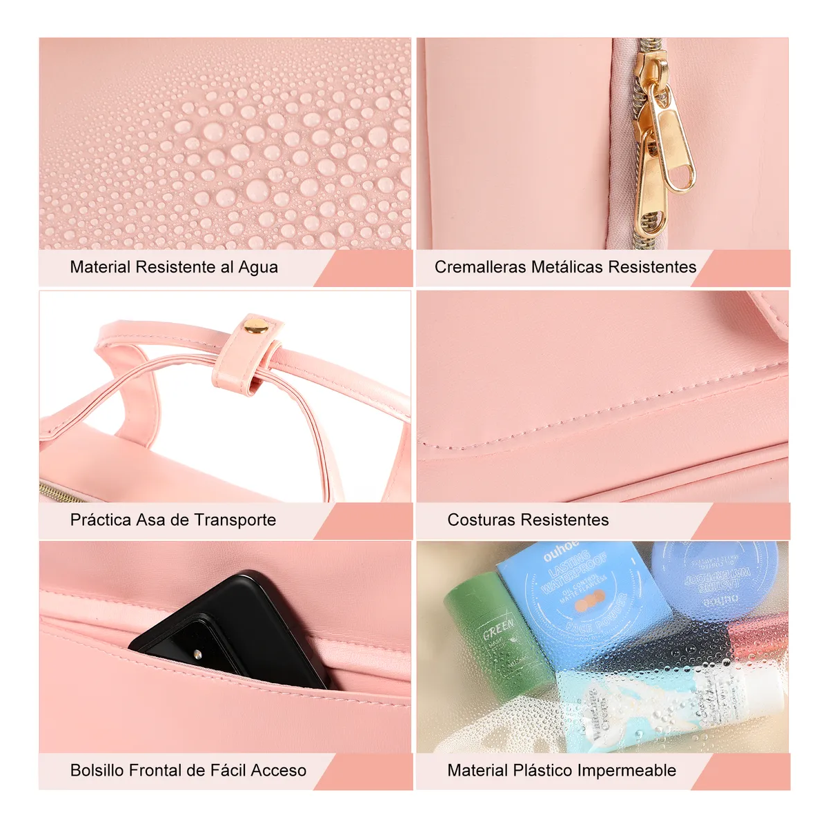 Neceser Cosmetiquera Profesional Color Rosa