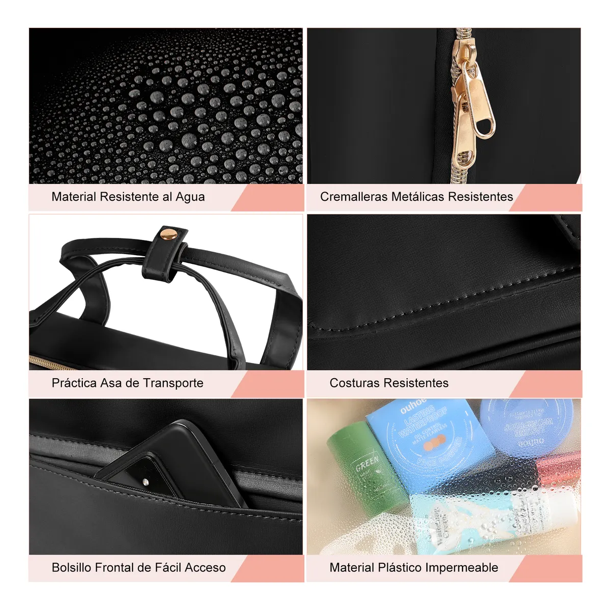 Neceser Cosmetiquera Profesional Color Negro