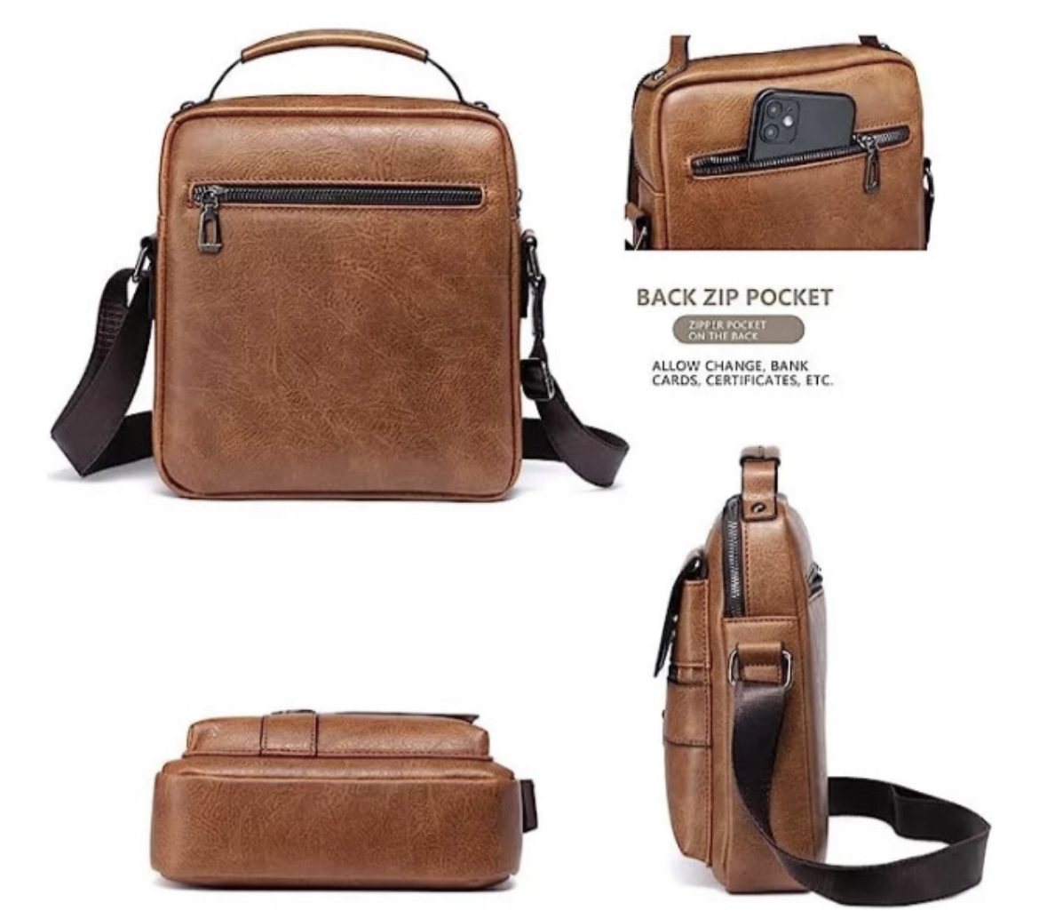 Bolso Mariconera Hombre Maletin Bandoleras Y Billetera Kit