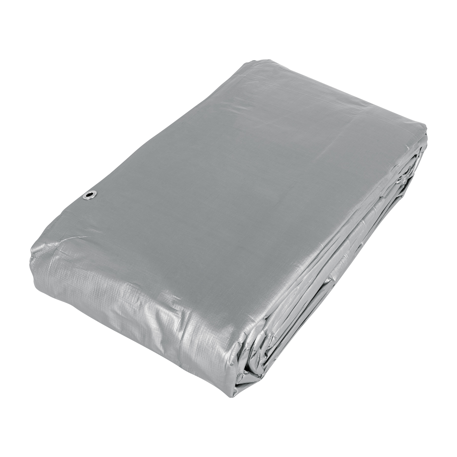 Lona Gris Reforzada de 6x12 metros Truper Lona- Carpa Impermeable Multi usos Lluvia-Calor Protección fiesta Reunión