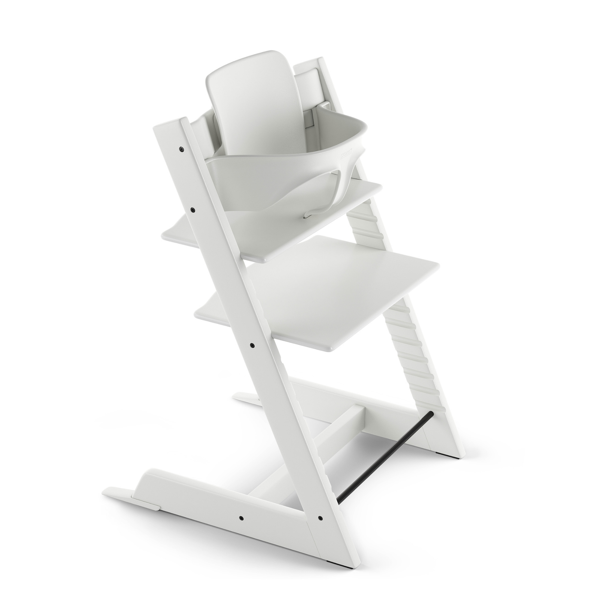 Silla Stokke Tripp Trapp Baby Set Tray y Arnes Blanco
