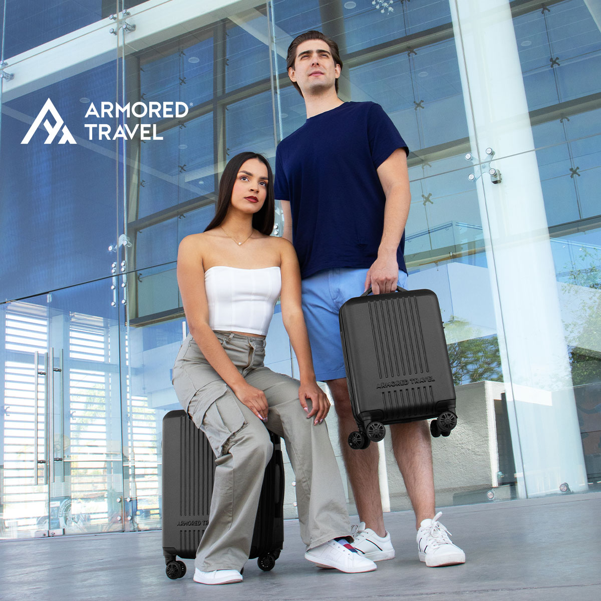 Maletas de viaje carry-on de mano cabina 10kg Rígida Negro 2 pack 20” + 16” ABS doble calibre llantas desmontables candado TSA LOCK Armored travel