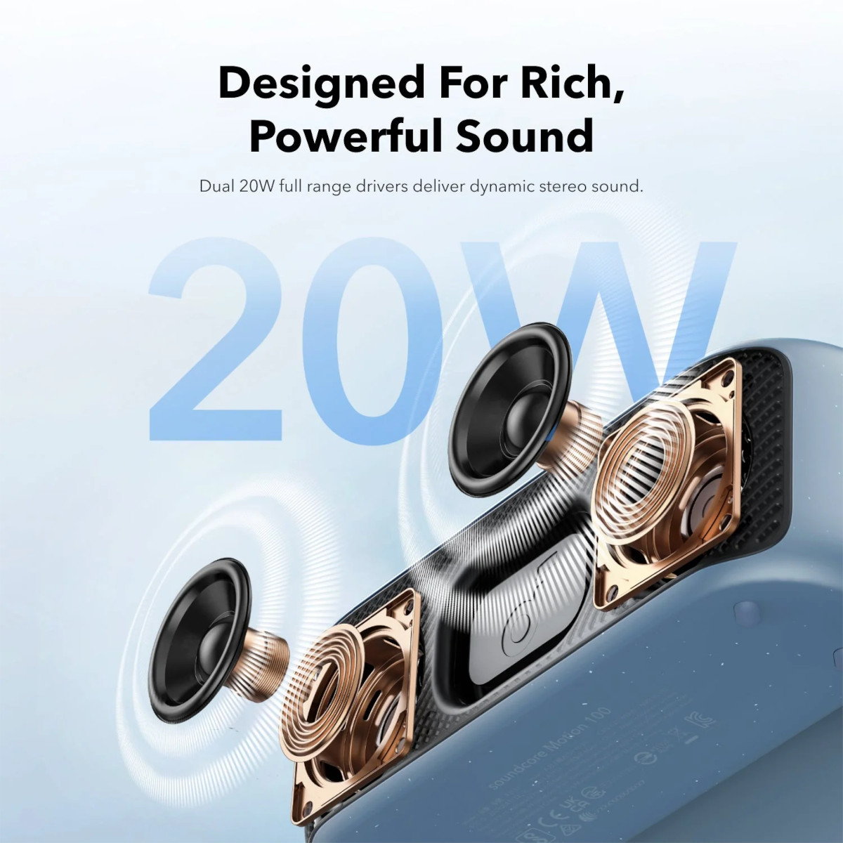 Bocina Portátil Soundcore Motion 100 Resistente Agua IPX7
