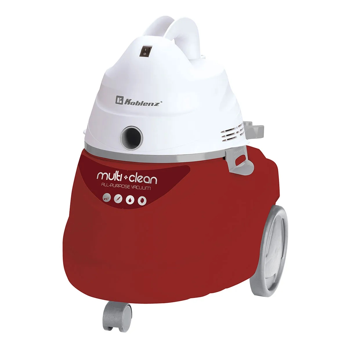 Aspiradora Multiusos Koblenz PV-5003 K2 N II Sólidos y Liquidos 5Gal Roja/Blanco ENDY6