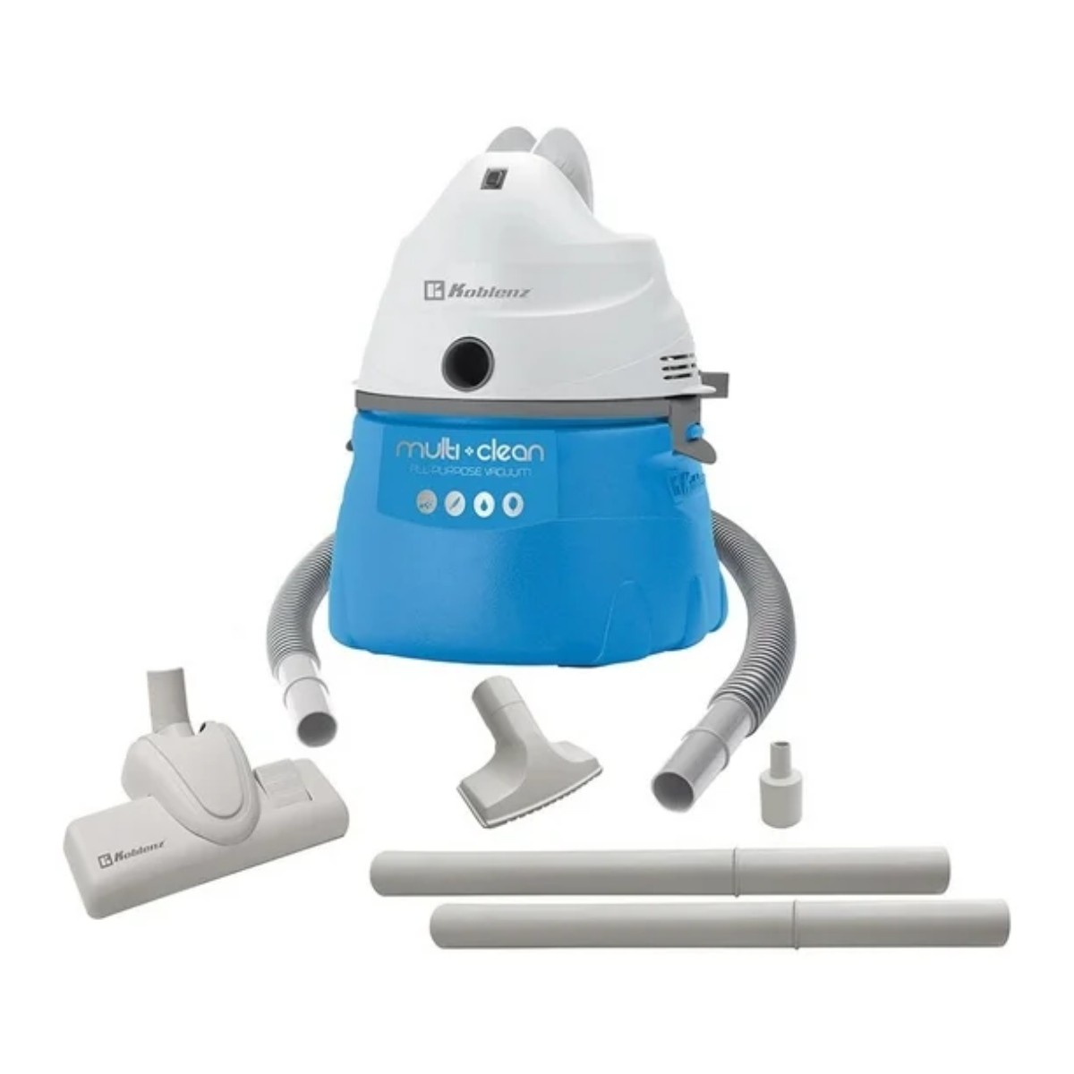 Aspiradora Multiusos Koblenz WD-380 K2B W Polvo-Liquidos 3Gal Blanco/Azul ENDY4