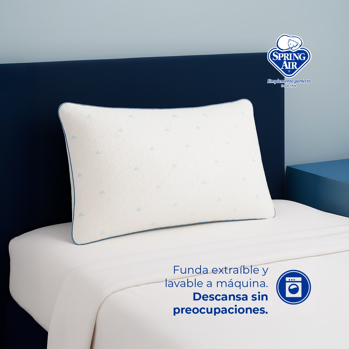 2 Almohadas Cool Sleep + Cubre Colchón Matrimonial Freeze   