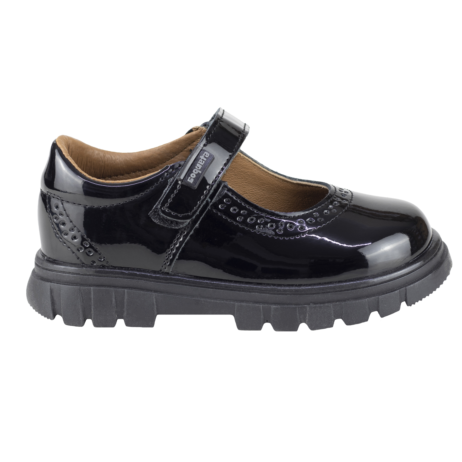 Zapatos De Charol Coqueta Escolar Para Niña 125001-c Negro 15 Al 18