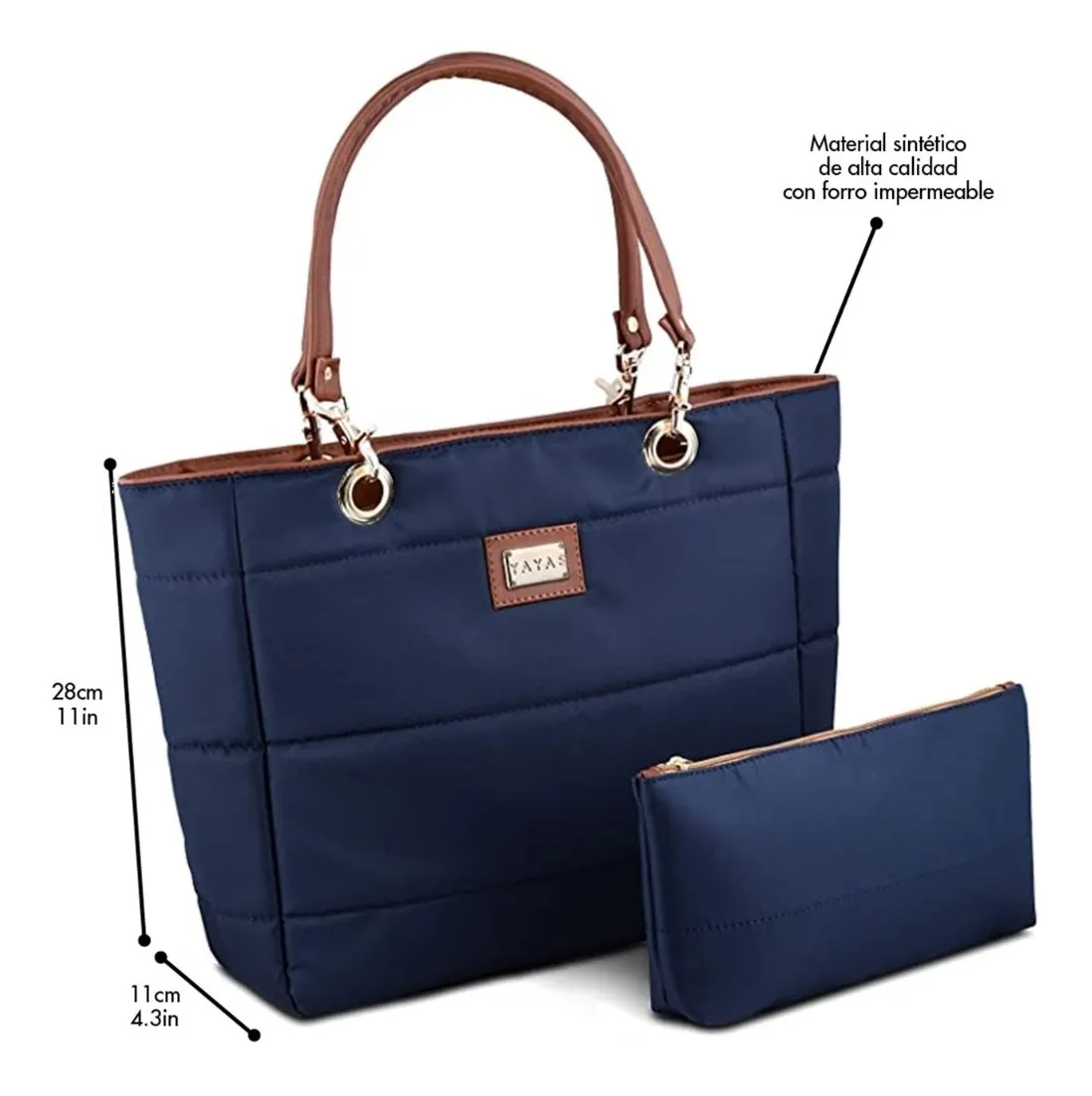Bolsas De Mujer Bolsa Mujer Bolso Mujer Bolsa De Mujer Tote Austin Yayas Incluye Cosmetiquera Color Marino LISA