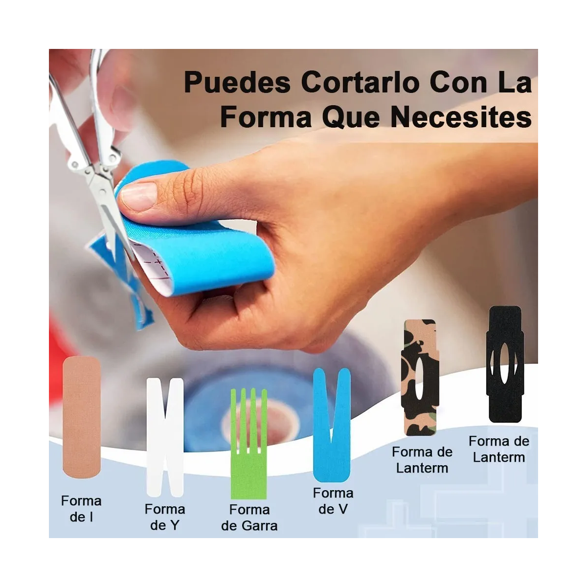 Cinta Kinesiológicas Vendaje Neuromuscular 6pcs Con Tijeras
