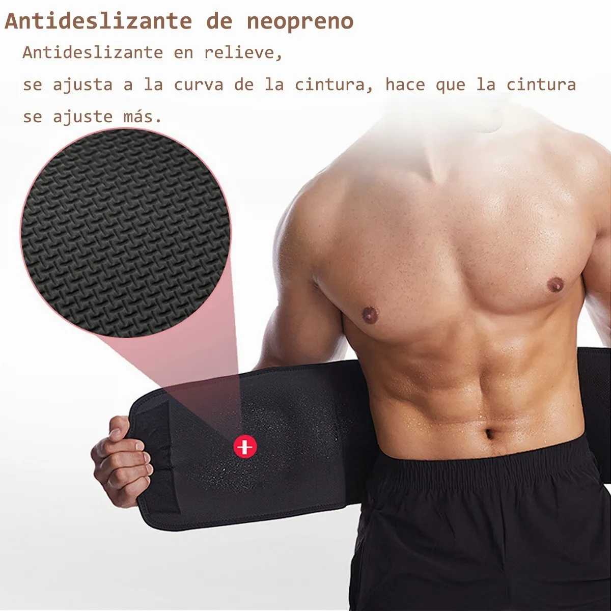 Cinturon Para Pesas Mujer Faja Gym Trabajo Carga Rosa Talla: M