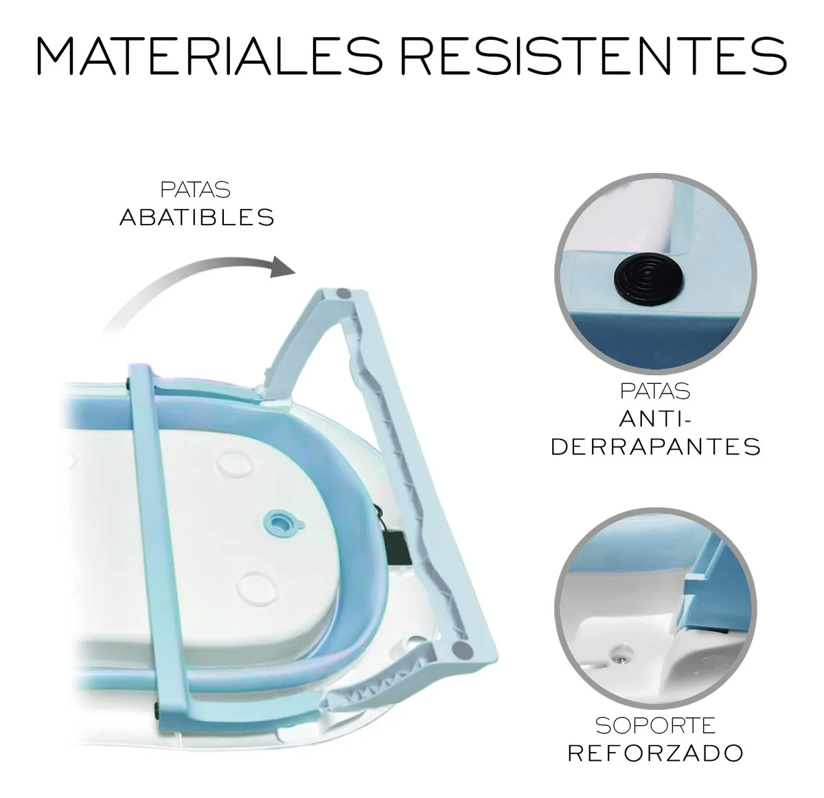 Bañera Tina De Baño Para Bebe Plegable Portatil Casa Y Viaje Color Azul