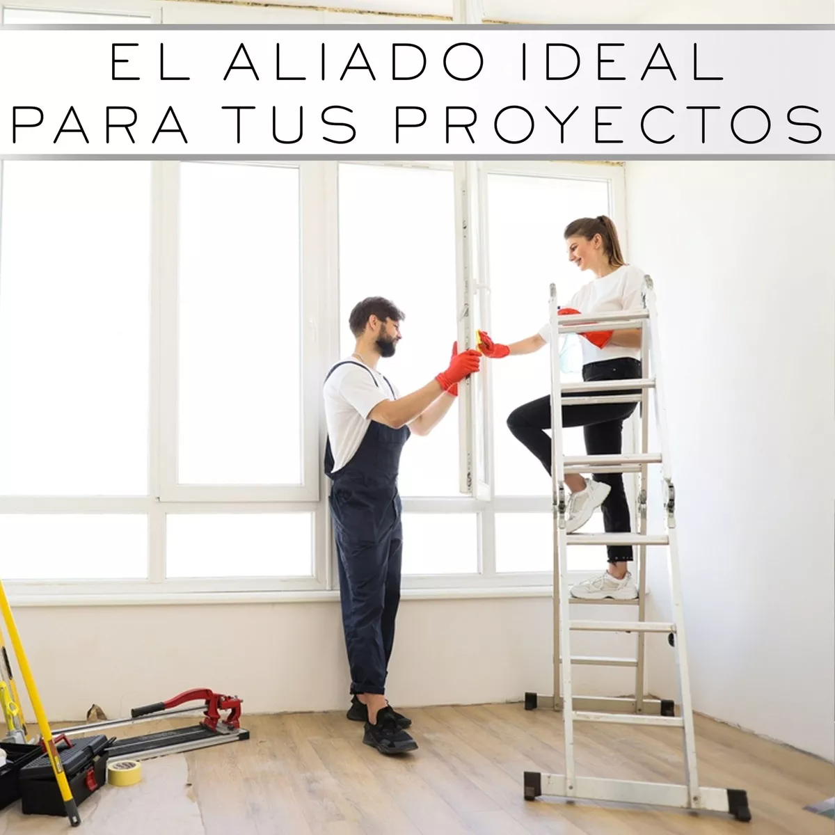 Escalera Multiposiciones Plegable 3.5 metros 12 Peldaños Tipo Tijera 8 En 1 Andamio de Aluminio Plata Nube