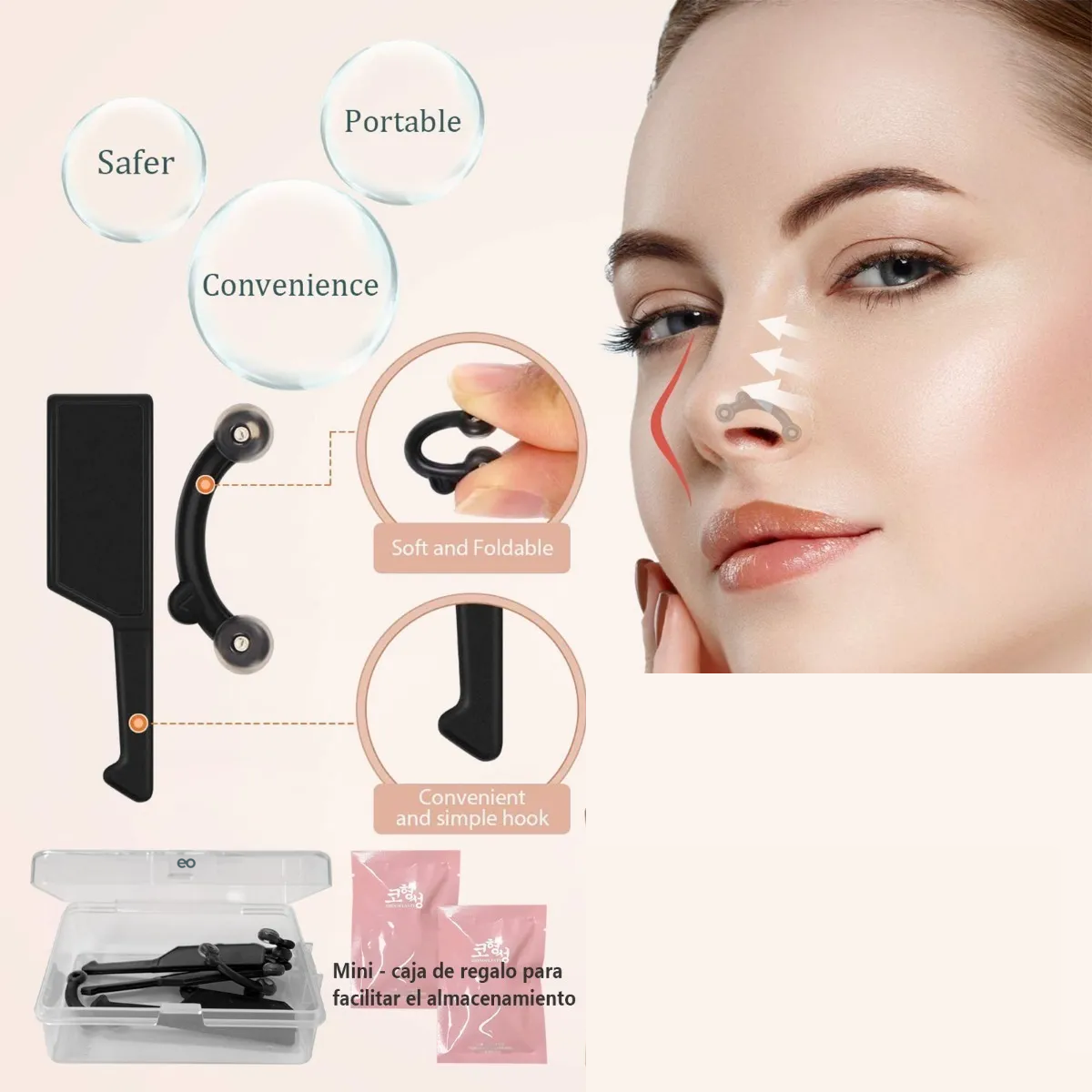 Kit 26pzs Respingadores De Nariz Corrector Nasal Y Clip Nariz