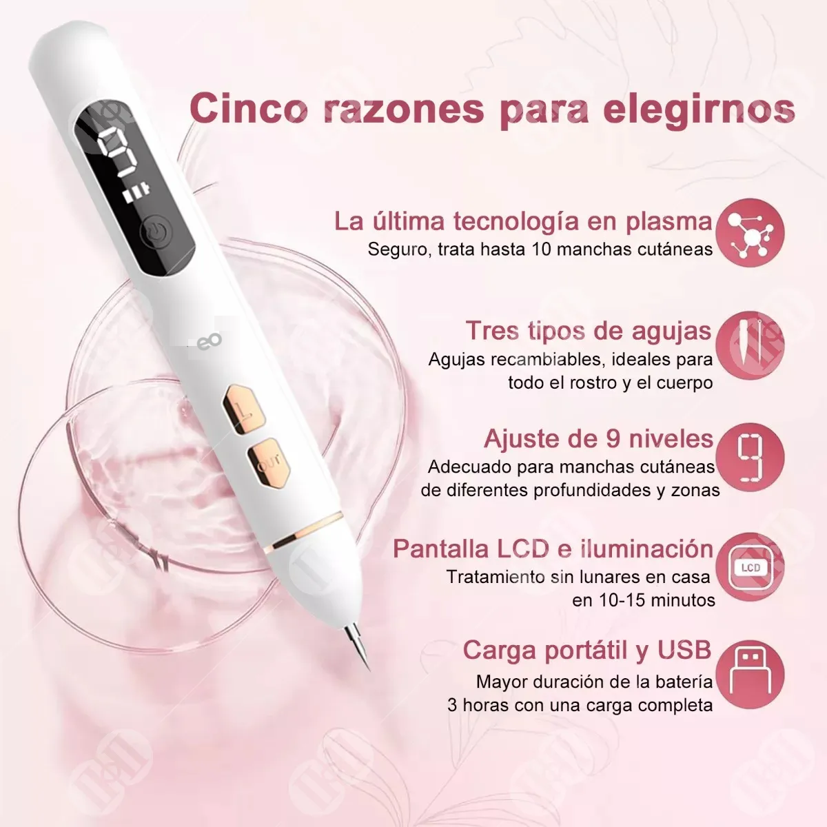 Herramienta Para Quitar Verrugas Pluma Cauterizador, Portátil Recargable