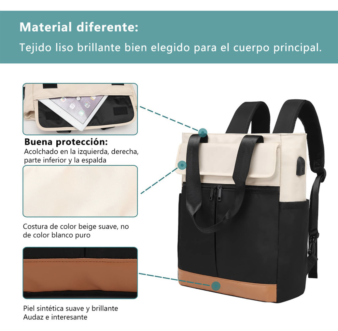 Mochila De Viaje , Mochila Para Laptop De 15.6 Pulgadas , Mochila Para Hombres Mujeres , Aprobado Por Avión 30 Kg