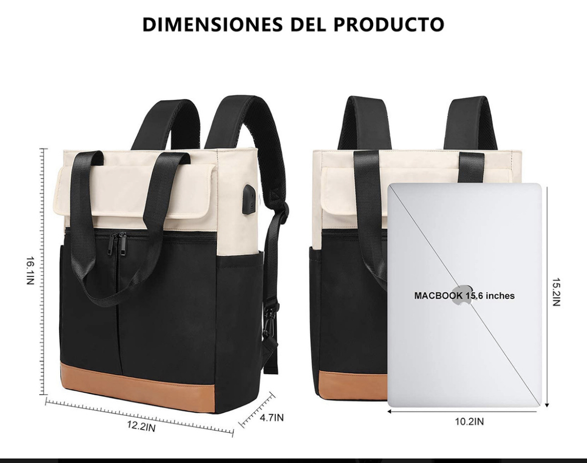 Mochila De Viaje , Mochila Para Laptop De 15.6 Pulgadas , Mochila Para Hombres Mujeres , Aprobado Por Avión 30 Kg
