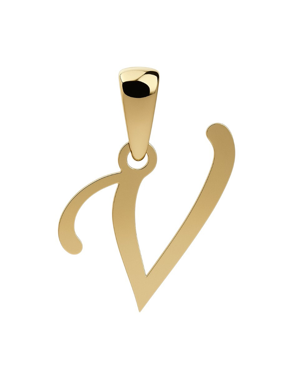 Gargantilla Inicial Letra V Oro De 14k + Obsequio