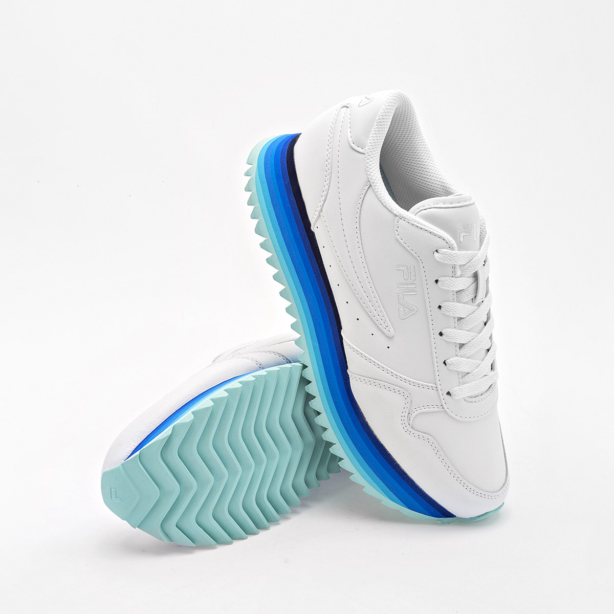 FILA Fila Orbit Stripe TENIS MUJER CASUAL CHUNKY PLATAFORMA 4 CM COLOR BLANCO