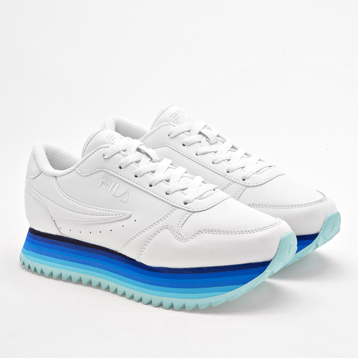 FILA Fila Orbit Stripe TENIS MUJER CASUAL CHUNKY PLATAFORMA 4 CM COLOR BLANCO