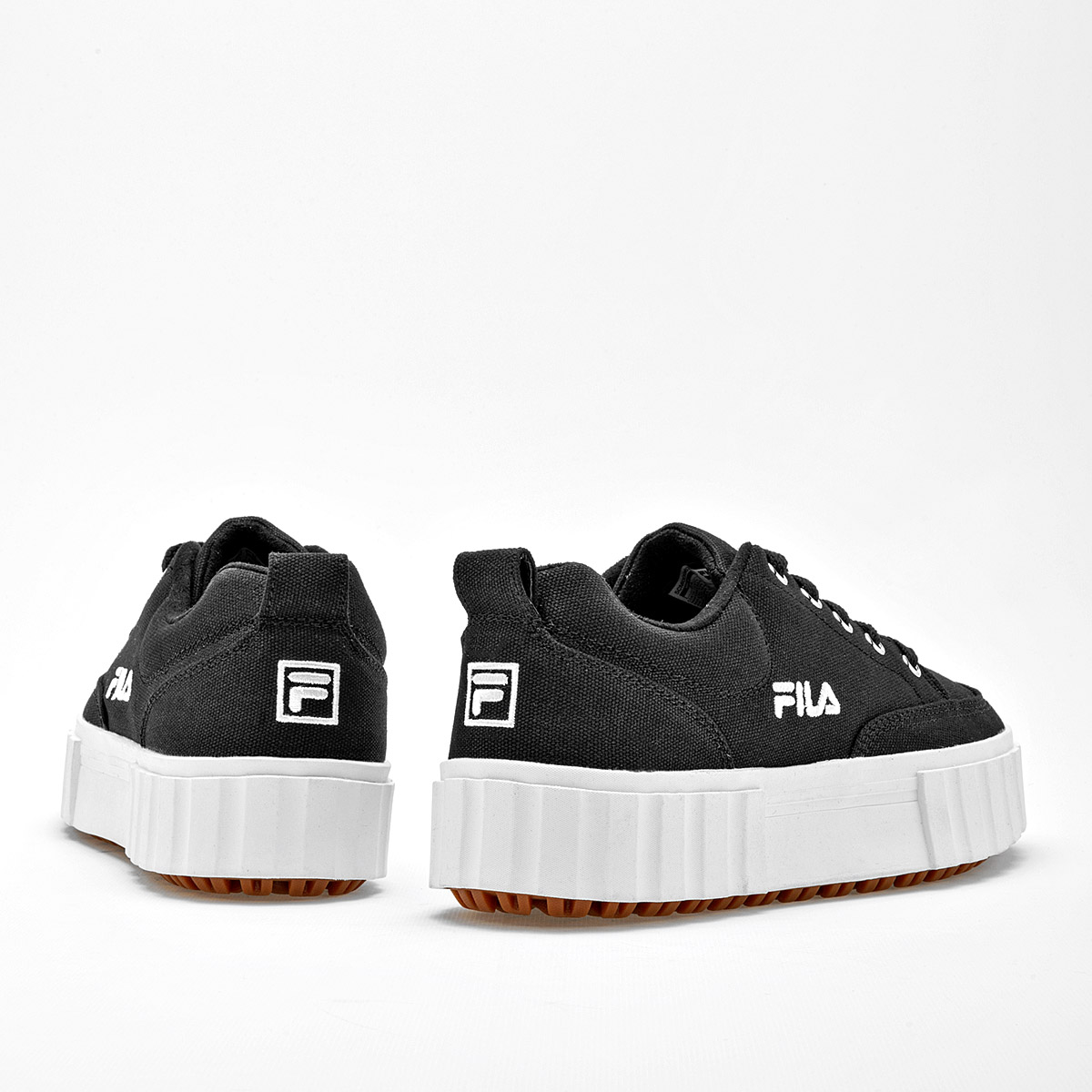 FILA Sandblast Low TENIS MUJER PLATAFORMA 4 CM CASUAL COLOR NEGRO