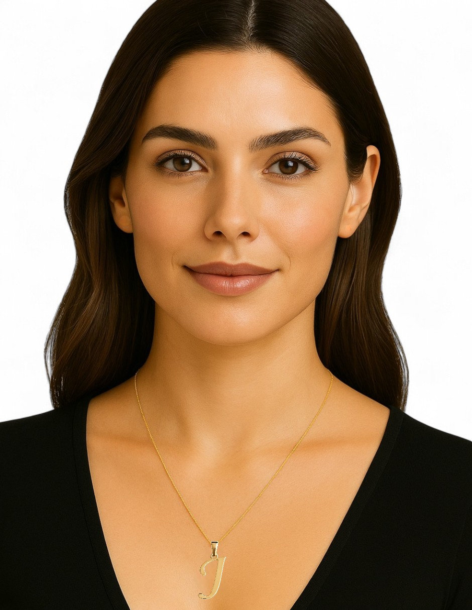 Gargantilla Inicial Letra J Oro De 14k + Obsequio