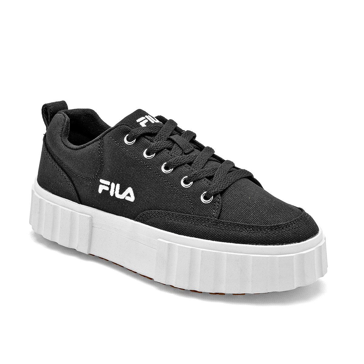 FILA Sandblast Low TENIS MUJER PLATAFORMA 4 CM CASUAL COLOR NEGRO