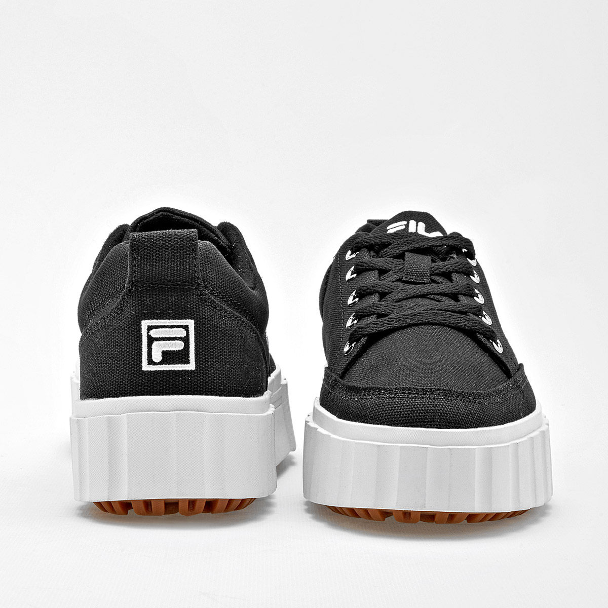 FILA Sandblast Low TENIS MUJER PLATAFORMA 4 CM CASUAL COLOR NEGRO