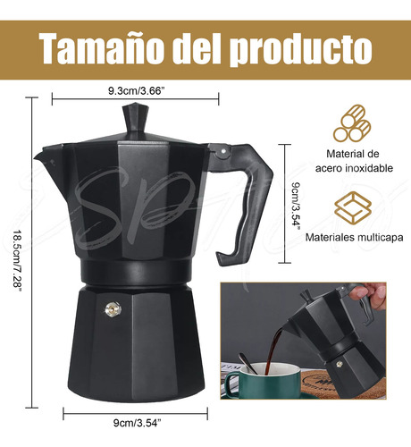 Cafetera Manual Italian Coffee Mocha Aluminio 6 Tazas