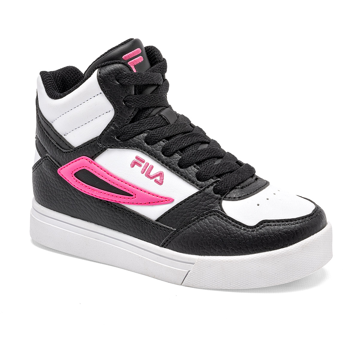 FILA Everge TENIS MUJER CASUAL DE BOTA COLOR NEGRO BLANCO ROSA