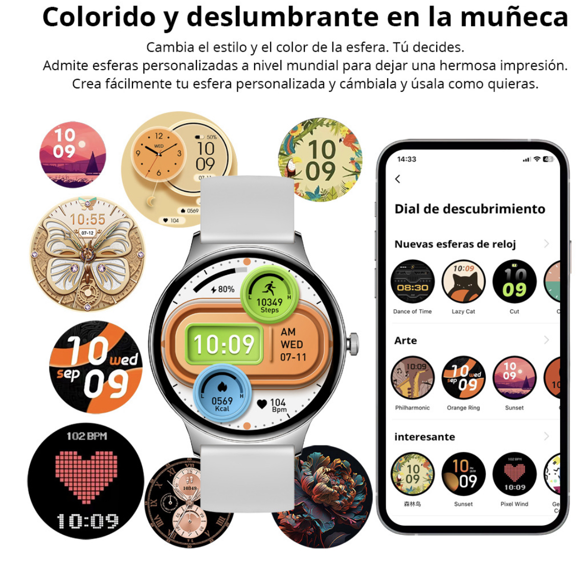 Reloj Inteligente Para Mujer Fino Y Ligero Smartwatch Amoled